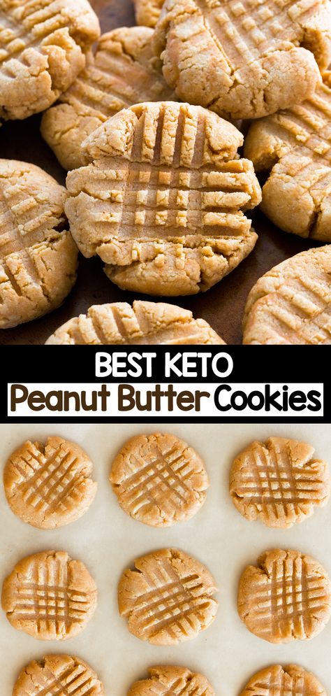 Galletas Keto, 1000 Calorie, Keto Peanut Butter Cookies, Keto Desert Recipes, Postre Keto, Desserts Keto, Breakfast Low Carb, Keto Peanut Butter, Keto Cookie Recipes