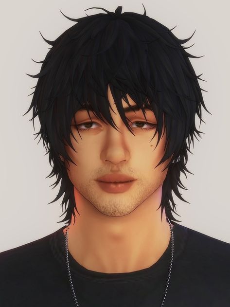 cherrywisp on Tumblr Sims Mods Hair Male, Sims 4 Cc Male Emo Hair, Sims 4 Cc Stubble, Sims Emo Hair, Sims 4 Emo Hair Male, Mullet Sims 4 Cc Male, Spiky Hair Sims 4 Cc, Sims 4 Cc Male Hair Fade, Sims 4 Messy Hair Male