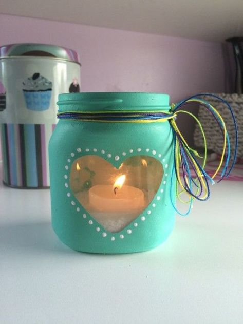 35+ Super Cute Valentines Jar Crafts | HubPages Upcycle Jars, Valentine Mason Jar, Nutella Jar, Diy Candles Easy, Glass Bottle Diy, Diy Glass Bottle Crafts, Easy Candles, Jar Art, Diy Jar Crafts