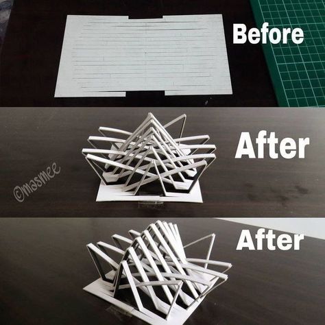 Architecture Origami, Model Sculpture, Maquette Architecture, Folding Architecture, Interlocking Design, Origami Architecture, Architecture Drawing Plan, Concept Models Architecture, Paper Architecture