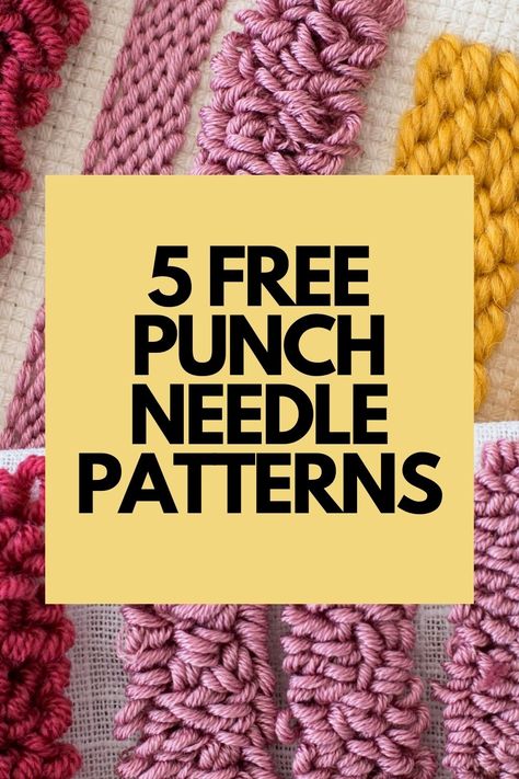 Punch Needle Thread, Punch Needle Guide, Punch Needle Beginner Pattern, Punch Needle Embroidery Patterns Free, Patterns For Punch Needle, Punch Rug Patterns, Needle Punching Patterns, Punch Needle Patch Diy, Things To Make With Punch Needle