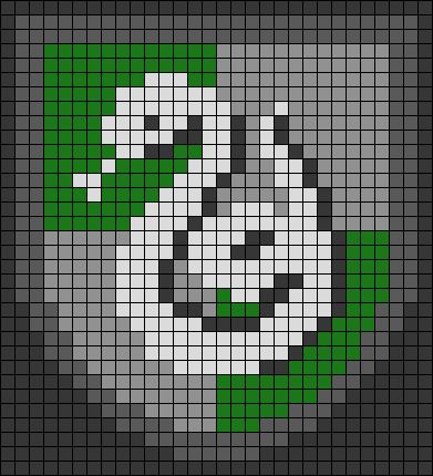 Slytherin Cross Stitch, Slytherin Alpha Pattern, Harry Potter Pixel Art Grid, Crochet Alpha Pattern Harry Potter, Pixel Art Pattern Harry Potter, Harry Potter Tapestry Crochet, Harry Potter Grid Pattern, Pixel Art Pattern Ideas, Crochet Slytherin