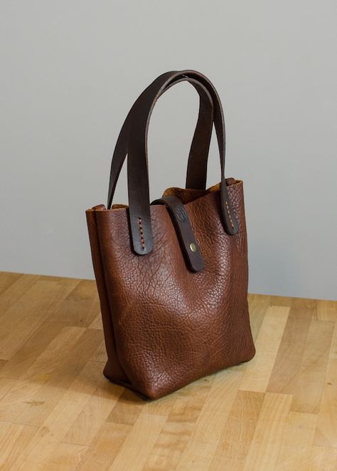 Leather Handbag Handmade Leather Bag Brown Leather Bag In Ox | Etsy Simple Leather Bag, Leather Bag Handmade, Bison Leather, Small Tote Bags, Simple Leather, Brown Leather Totes, Tote Bags Handmade, Handbag Leather, Brown Leather Bag