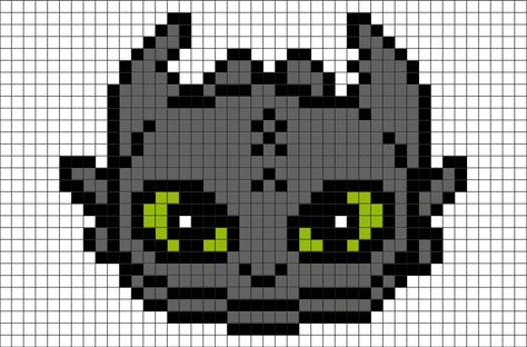 Toothless Pixel Art from BrikBook.com #Toothless #Hiccup #dragon #HowtoTrainYourDragon #NightFury #pixel #pixelart #8bit Shop more designs at http://www.brikbook.com Cross Stitch Patterns Dragon, Toothless Pixel Art, Dragon Pixel Art, Pixel Art Dragon, Grille Pixel Art, Hiccup Dragon, Toothless Hiccup, Pixel Dragon, Dragon Species