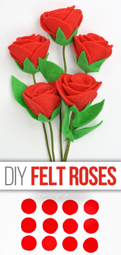 DIY Felt Roses | How to Make an Easy Felt Rose Easy Felt Flowers No Sew, Simple Crafts For Adults Diy, Easy Felt Crafts For Kids, Felt Flowers Diy Easy, Felt Roses Diy, Paper Roses Diy Easy, Sew Flowers, Halloween Diy Paper, Rose Craft