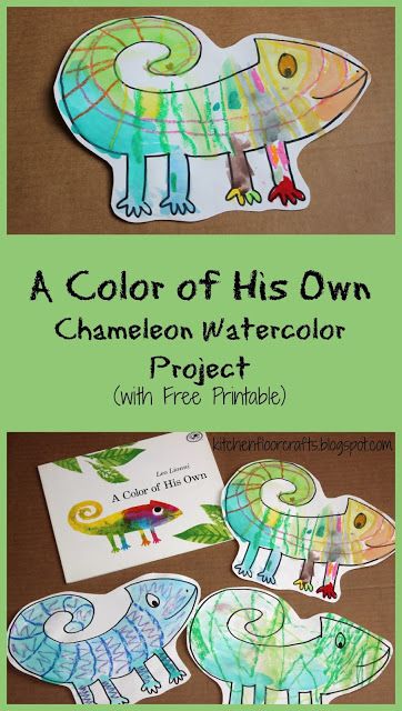 A Color Of His Own, Chameleon Watercolor, Classic Kids Books, Preschool Colors, Aktivitas Montessori, Watercolor Projects, E Mc2, Preschool Books, Kindergarten Art