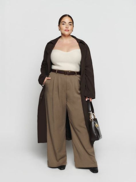 Wide Leg Trousers Midsize, College Professor Outfits Women Plus Size, Large Size Outfits For Women, Business Outfits Women Plus Size, Trousers Outfit Plus Size, Plus Size Pants Outfits, Looks For Plus Size Women, Office Outfits Women Curvy, Business Casual Plus Size Outfits