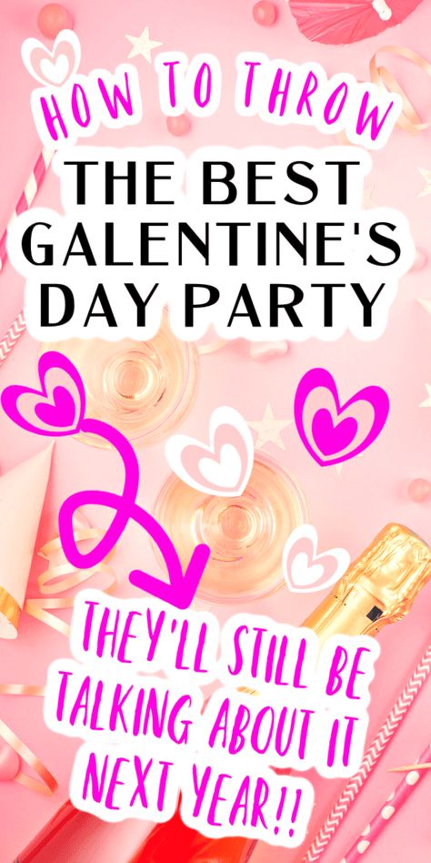 Best Galentine Day Party Ideas for a Girlfriend Valentine's Day Activities For Galantines, Galentine Ideas For Teens, Things To Do At A Valentines Day Party, Valentines Party Themes For Adults, Galentines Brunch Activities, Galentines Party Playlist, Valentines Womens Ministry Ideas, Women’s Party Games, Galentines Gifts Small Cheap