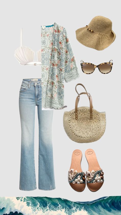 #beach #beachy #beachvibes #seashells #coastal #summer #outfit Coastal Outfits Summer, Coastal Outfits, Beach Aesthetic Outfits, Beachy Outfit, Coastal Summer, Beachy Outfits, Boho Coastal, Beach Shop, Spring Fits