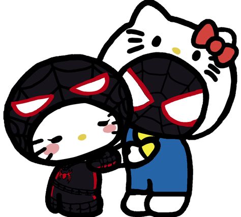 Hello Kitty And Spiderman, Hello Kitty Book, Spiderman Gifts, Hello Kitty Wallpaper Hd, Image Spiderman, Spiderman Theme, Walpaper Hello Kitty, Hello Kitty Images, Hello Kitty Backgrounds