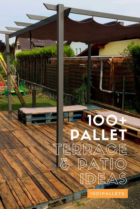 Ideas With Pallets, Pallet Projects Diy Easy, Pallet Projects Decor, Pallet Projects Wall, Deck Piscina, Pallet Decking, Pallet Projects Garden, Backyard Ideas For Small Yards, 1001 Pallets