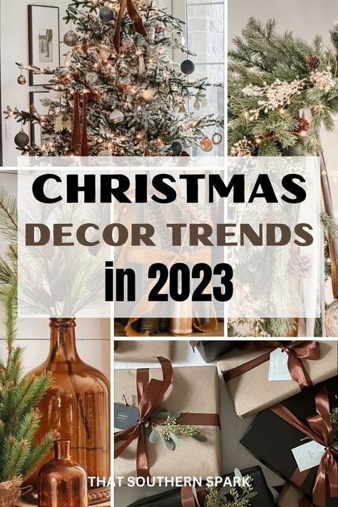 christmas decor trends Tree Ideas Christmas, Christmas Decor Trends, Decor Ideas Christmas, Christmas Living Room, Elegant Christmas Trees, Farmhouse Christmas Tree, Christmas Decorations Living Room, Christmas Tree Ideas, Christmas Living Rooms