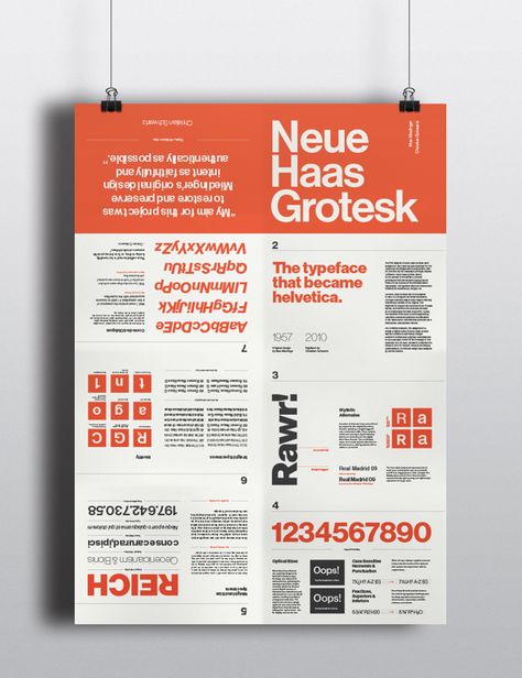 Typography Specimen, Type Specimen Poster, Font Specimen, Neue Haas Grotesk, Specimen Poster, Course Poster, International Typographic Style, Typeface Poster, Specimen Book