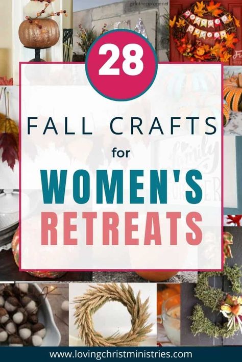 Any one of these fall crafts for women’s retreats will brighten your event and provide a meaningful take-away for retreat participant. #fallcrafts #womensministry #simplecrafts #retreatresources Simple Crafts For Womens Retreat, Inspirational Crafts For Women, Easy Group Fall Crafts For Women, Inexpensive Crafts For Women, Simple Group Crafts For Women, Self Care Crafts For Women, Retreat Crafts For Women, Womens Retreat Crafts, Wellness Group Activities