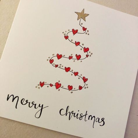 Christmas Cards Handmade Drawing Simple, Xmas Cards Drawing, Merry Christmas Card Drawing, Christmas Cards Astetic, Xmas Card For Boyfriend, Christmas Card Inspo Diy, Christmas Cards Handmade Boyfriend, Cute Diy Christmas Cards For Boyfriend, Christmas Homemade Cards Ideas