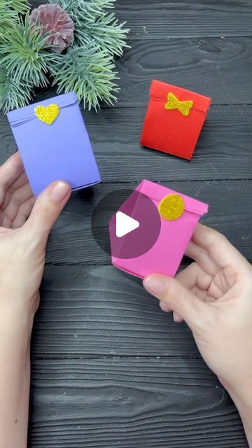 Origami Studio DIY 💥 Paper Craft Tutorials 🇺🇦🇨🇦 on Instagram: "How to make Gift Box #papercraft #giftideas #giftbox #surprise #foryou" How To Make Gift Boxes Out Of Paper Easy, Fold Box Paper, Cute Paper Gift Box Diy, How To Make A Gift Box Diy Simple, How To Make A Paper Bag Diy, How To Make Box Of Paper, How To Make A Gift Box Out Of Paper Diy, Diy Box Making, Diy Paper Packaging Ideas