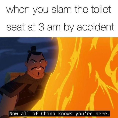 #mulan #toiletslam #chinaknowsyourehere Magnum Opus, 3 Am, Very Funny Pictures, Some Funny Jokes, Really Funny Joke, Funny Relatable Quotes, Komik Internet Fenomenleri, Hysterically Funny, Really Funny Memes