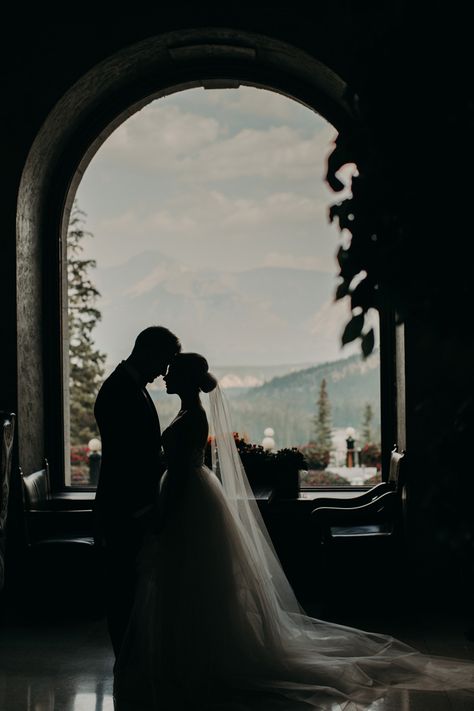 Wedding Photography Poses, Fairmont Banff Springs, Wedding Portrait Poses, Wedding Picture Poses, Romantic Wedding Photos, Wedding Photography Styles, Wedding Couple Poses, Wedding Photos Poses, Wedding Shots