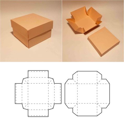 Papercrafting Fun: Explore the World of Paper Crafting Paper Box Template With Measurements, Paper Box Craft, Box Template With Measurements, Box With Lid Template, Square Box Template, Bff Cards, Templat Kotak, Box Template Printable, Paper Box Diy