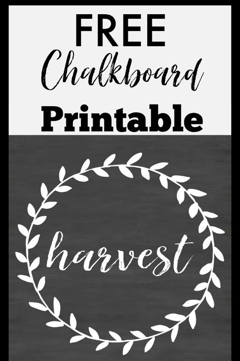 Free-Chalkboard-Harvest-Printable-Frugally-Fantastic Chalkboard Fall, Free Chalkboard Printables, Chalkboard Printables, Chalkboard Lettering, Fall Printables, Lovely Smile, Message Boards, Fall Signs, Fall Decorations