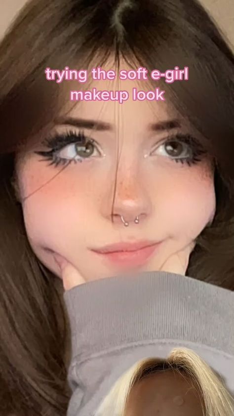 Discover soft egirl makeup 's popular videos | TikTok Egirl Makeup Soft Tutorial, Soft E Girl Makeup, Makeup Looks Egirl, Soft Egirl Makeup, Egirl Makeup Soft, Egirl Makeup Tutorial, Soft Grunge Makeup, Soft Girl Makeup, E Girl Makeup