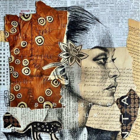 40 Clever And Meaningful Collage Art Examples Pencil Drawing Tutorials, Kollage Konst, Paper Swan, L'art Du Portrait, Art Du Collage, Mixed Media Portrait, Collage Portrait, Collage Kunst, Collage Drawing