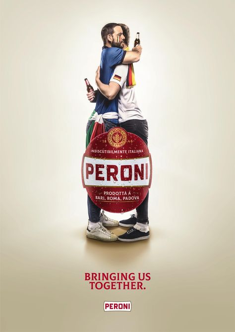 Peroni Print Advert By Saatchi & Saatchi: Beer Friends | Ads of the World™ Beer Ads Creative Advertising, Beverage Creative Ads, Beer Ads Creative, Beer Creative Ads, Cricket Creative Ads, Beer Creative, Soda Branding, Peroni Beer, Beverage Ads