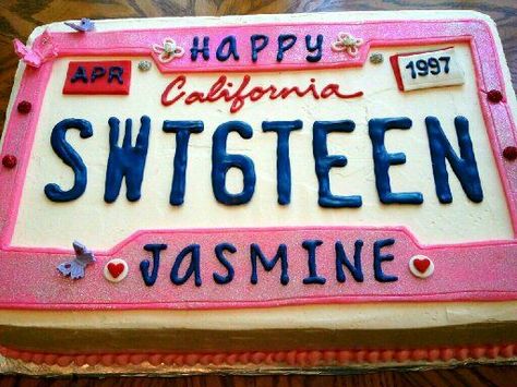 Pastel Rectangular, Sweet 16 Party Themes, Half Sheet Cake, Sweet Sixteen Cakes, Sweet Sixteen Birthday Party Ideas, Teen Cakes, Sweet 16 Birthday Cake, Cake Wrecks, Birthday Cakes For Teens