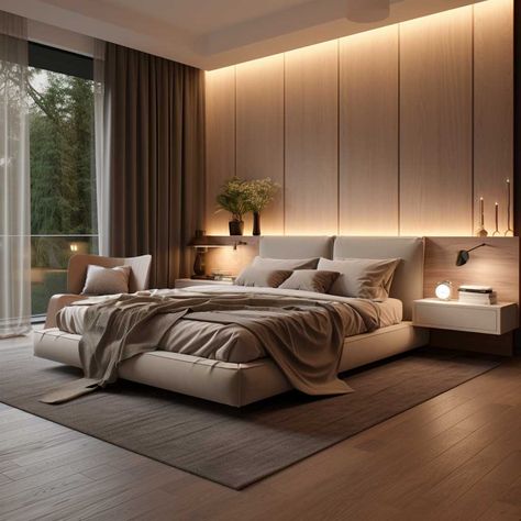 Neutral Master Bedrooms With Pop Of Color, Japandi Bedroom Design, Bedroom 2024, 2024 Ideas, Modern Luxury Bedroom, تصميم للمنزل العصري, Luxurious Hotel, Bloxburg Ideas, Hotel Bedroom