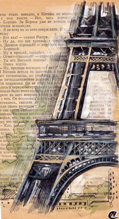 Kertas Vintage, Kunstjournal Inspiration, Rasy Koni, Gcse Art Sketchbook, Newspaper Art, Book Page Art, Dictionary Art, Paris Art, Gcse Art