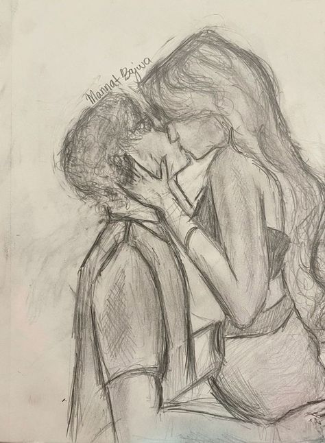 People Drawing Inspiration, Cute Couple Drawings Cuddling, Sketches To Give Your Boyfriend, Me Him Drawing, Drawing For My Love, Boyfriend And Girlfriend Sketches, Lover Sketch Couple, Boyfriend And Girlfriend Drawings Easy, Aesthetic Couples Drawings