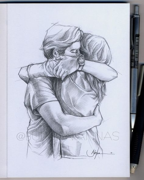 Sketch Couple, Skitse Bog, Relationship Drawings, Couple Artwork, Girl Drawing Sketches, Tapeta Galaxie, Art Drawings Sketches Pencil, Fotografi Editorial, Cute Couple Drawings