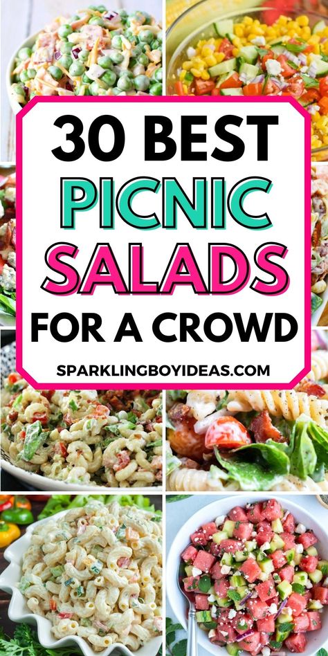 Essen, Summer Picnic Salads, Picnic Salad Recipes, Salads For Picnics, Picnic Salads, Summer Side Salad, Best Picnic Food, Healthy Picnic Foods, Easy Picnic Food