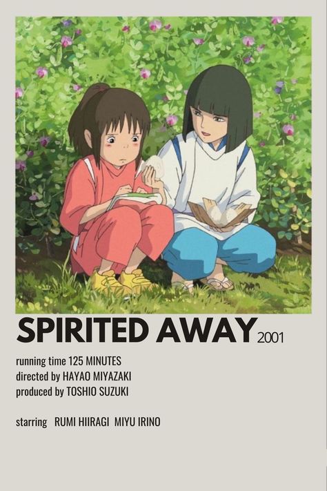 Studio Ghibli Poster, Chihiro Y Haku, Film Vintage, Film Posters Minimalist, Ghibli Artwork, Anime Printables, Anime Titles, Studio Ghibli Movies, Film D'animation