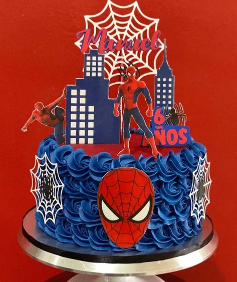 Spiderman Cake Design Images (Spiderman Birthday Cake Ideas) Spider Man Cake Design Ideas, Spider Man Cake Design, Spiderman Cake Design, Spiderman Birthday Cake Ideas, Pastel Spiderman, Bolo Motocross, Spiderman Cake Ideas, Spiderman Topper, Tinkerbell Birthday Cakes