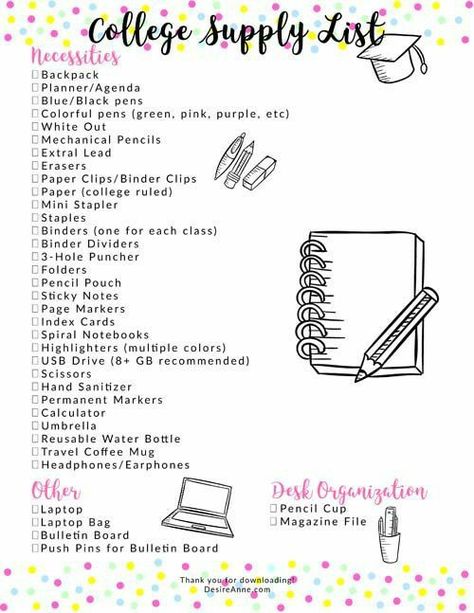 College Checklist, Checklist For College, Alabama Fashion, College Supply List, College School Supplies List, High School Supplies, College Dorm Checklist, Back To University, School Checklist