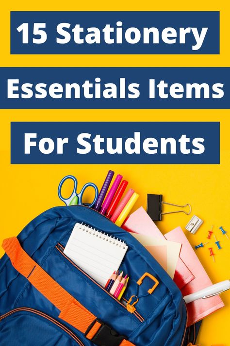 Stationery Essentials For Students New Stationary Items, Stationary For Studying, Stationary Every Student Should Have, Stationery For College, College Stationary Essentials, Study Stationery List, Stationary Items School, College Study Essentials, Study Materials Products