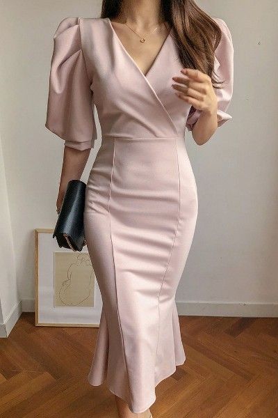 Long Bodycon Dress Outfit, Body Con Dress Outfit, Sunday Dress, Long Bodycon Dress, Full Dress, Korean Dress, White Short Dress, Workwear Fashion, Shopping Website