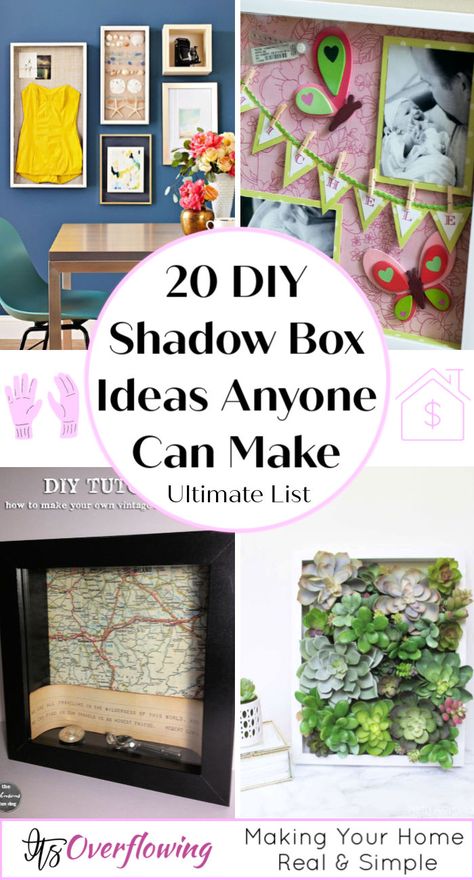 Upcycling, Travel Shadow Boxes, Scrapbook Shadow Box, Diy Shadow Box Ideas, Large Shadow Box, Unique Shadow Boxes, Shadow Box Memory, Homemade Pictures, Shadow Box Ideas