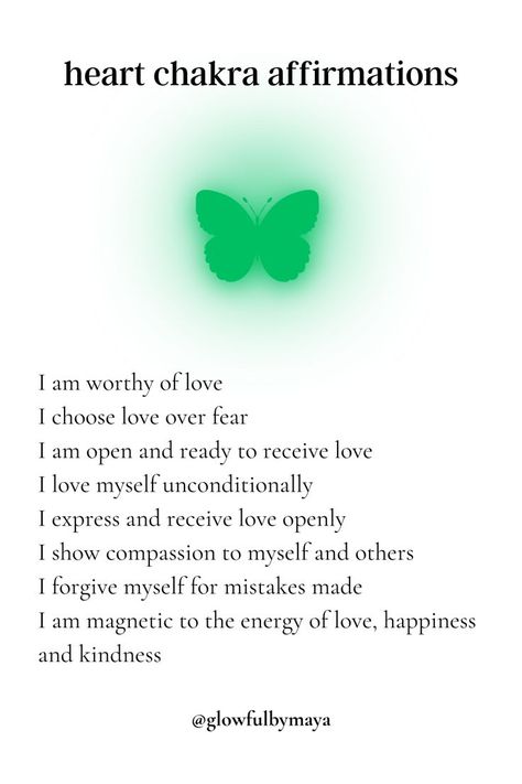 Affirmations By Chakra, Chakra Mantras Affirmations, Codependency Healing Affirmations, Heart Chakra Nails, Heart Chakra Healing Affirmations, Mantras For Self Love, Self Love Mantra Affirmations, Healing Affirmations Self Love, Chakra Affirmations Mantra