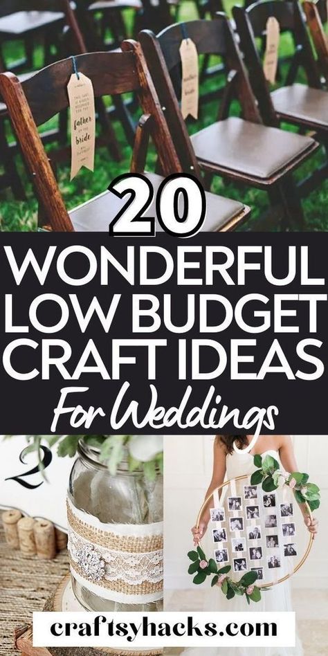 Wedding Decoration Diy Ideas, Diy Budget Wedding Decorations, Best Diy Wedding Ideas, Wedding Decorations Diy On A Budget, Diy Crafts For Weddings Decorations, Hobby Lobby Wedding Ideas, Wedding On A Budget Ideas Outdoor, Low Cost Wedding Decor, Backyard Wedding Reception On A Budget