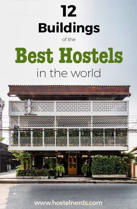 Hostel Architecture – 12 Hostel Buildings to admire from the in- and outside! Many hostels in this world are located inside beautiful architectural buildings, even monuments. We had a look around. https://hostelnerds.com/hostel-architecture-plan/ #hostels #archictecture #hosteldesign Backpacking, Hostel Buildings, Backpacking For Beginners, Architectural Buildings, Be Dangerous, Safe Travel, Architecture Plan, Best Hotels, Monument