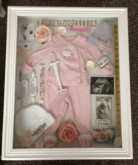 #shadowboxideas #shadowbox #newborn #girl #love #nursery #homedecor #rose #pretty #prettyinpink #baby #babygirl #babygirlroom Newborn Shadow Box Girl Baby Keepsake, Infant Shadow Box Ideas, Newborn Shadow Box Girl, Shadow Box Ideas Baby, Newborn Shadow Box Ideas, Baby Frame Ideas, Newborn Keepsake Ideas, Baby Keepsake Ideas, Baby Shadow Box Ideas