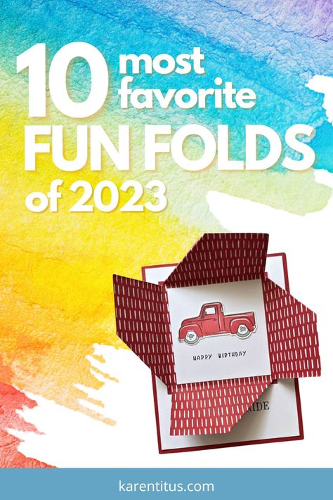 Another 2023 wrap up! Here are the 10 most watched Fun Fold card projects from my YouTube channel. Did your favorite made it to the list? Click on the link to find out! Card Design Handmade, Fancy Fold Card Tutorials, Card Making Templates, Gatefold Cards, Fun Folds, Card Making Tips, Masculine Birthday Cards, Creative Genius, Interactive Cards