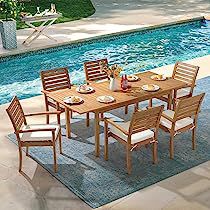 Acacia Wood Furniture, Casual Dining Table, Outdoor Wood Furniture, Outdoor Furniture Sale, Outdoor Furniture Decor, Patio Lounge Chairs, Garden Backyard, Patio Lounge, Stackable Chairs