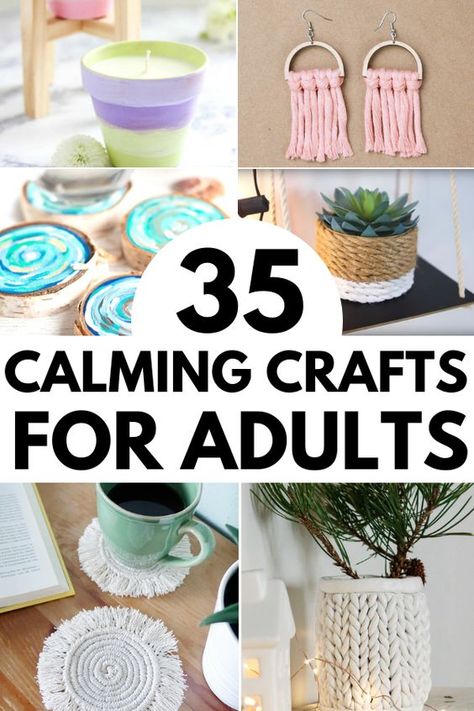 Calming Crafts, Craft Projects For Adults, Arts And Crafts For Adults, Crafts For Adults, Diy Crafts For Adults, Crafts For Seniors, Cadeau Diy, Crafts Workshop, Craft Classes