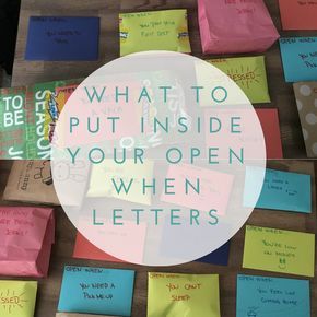 Inside Open When Letters, Open When Letters Topics, Open When Letters For Boyfriend, Open When Cards, Letter To Best Friend, Open When Envelopes, Letter To Daughter, College Letters, College Mom