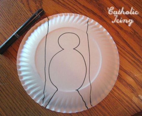 dove plate template                                                                                                                                                                                 More Holy Spirit Craft, Pentecost Craft, Vika Papper, Sunday School Projects, Holy Spirit Dove, Children Crafts, Children's Church Crafts, Catholic Crafts, Sunday School Crafts For Kids