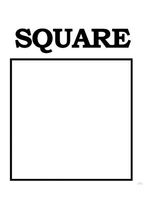 Square Shape Coloring Pages, Square Clipart Black And White, Colour The Shapes Worksheet, Square Coloring Page, Square Template Free Printable, Square Shape Worksheets For Preschool, Square Crafts For Toddlers, Square Activities For Toddlers, Square Shape Activities Preschool