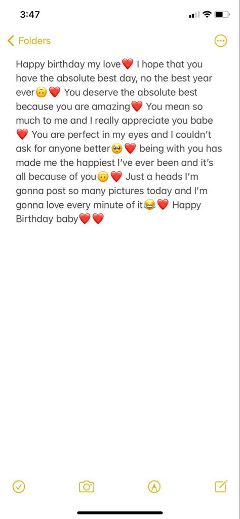 My Baby❤️ | Happy birthday love quotes, Happy birthday boyfriend quotes, Happy birthday quotes for friends Aesthetic Paragraphs, Birthday Boyfriend Quotes, Paragraph Ideas, Birthday Love Quotes, Birthday Quotes For Friends, Happy Birthday Boyfriend Quotes, Birthday Paragraph, Happpy Birthday, Happy Birthday Boyfriend